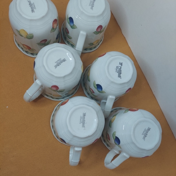 Villeroy and boch french garden fleurence pattern mugs set of 6 - Picture 5 of 7